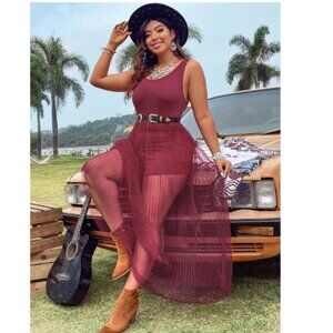 Pleated Skirt Jumpsuit